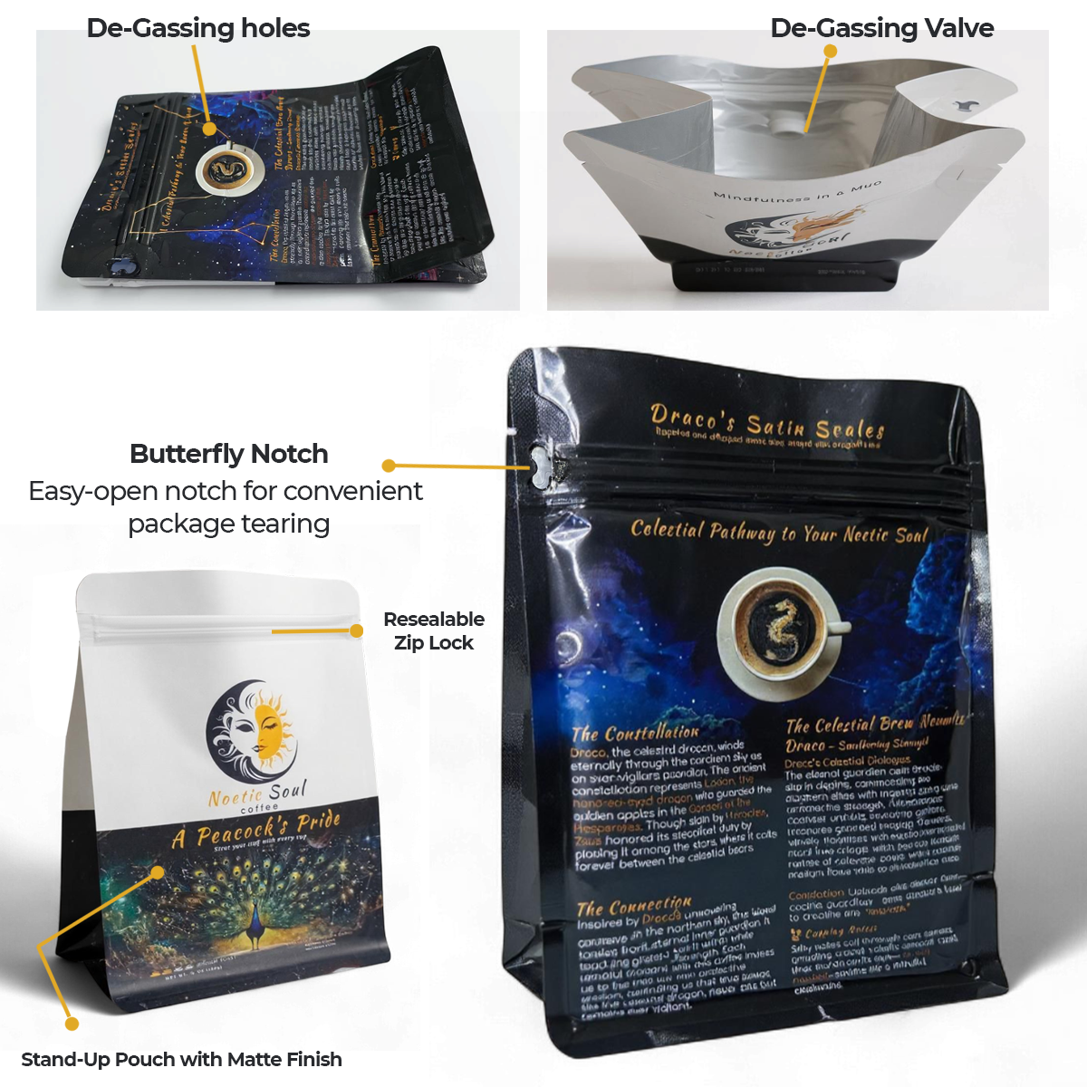 Printed coffee bags